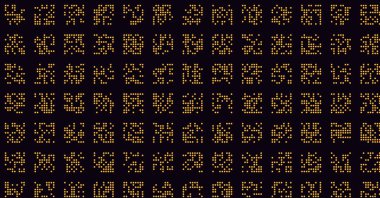 soyut renkli yarım tonlu noktalar üretken sanat arkaplan çizimleri