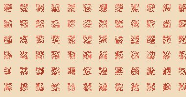 soyut renkli yarım tonlu noktalar üretken sanat arkaplan çizimleri