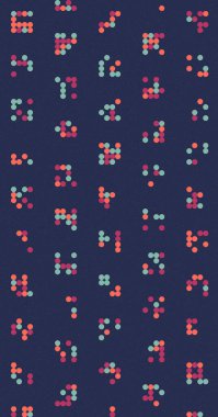 soyut renkli yarım tonlu noktalar üretken sanat arkaplan çizimleri