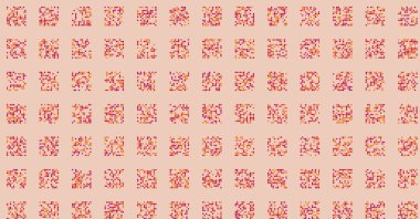 soyut renkli yarım tonlu noktalar üretken sanat arkaplan çizimleri