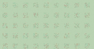 soyut renkli yarım tonlu noktalar üretken sanat arkaplan çizimleri