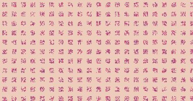 soyut renkli yarım tonlu noktalar üretken sanat arkaplan çizimleri