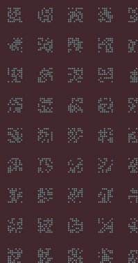 soyut renkli yarım tonlu noktalar üretken sanat arkaplan çizimleri