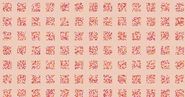 soyut renkli yarım tonlu noktalar üretken sanat arkaplan çizimleri