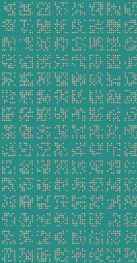 Soyut Renk Yarım Tonlama Noktaları üretken sanat arkaplanı çizimi