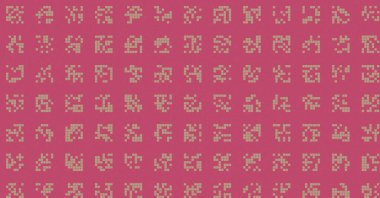 Soyut Renk Yarım Tonlama Noktaları üretken sanat arkaplanı çizimi