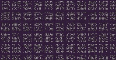 Soyut Renk Yarım Tonlama Noktaları üretken sanat arkaplanı çizimi