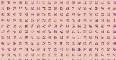 Soyut Renk Yarım Tonlama Noktaları üretken sanat arkaplanı çizimi