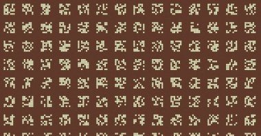 Soyut Renk Yarım Tonlama Noktaları üretken sanat arkaplanı çizimi