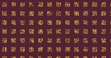 soyut renkli yarım tonlu noktalar üretken sanat arkaplan çizimleri