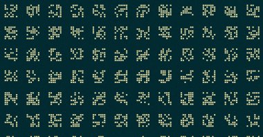 Soyut Renk Yarım Tonlama Noktaları üretken sanat arkaplanı çizimi