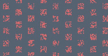 Soyut Renk Yarım Tonlama Noktaları üretken sanat arkaplanı çizimi