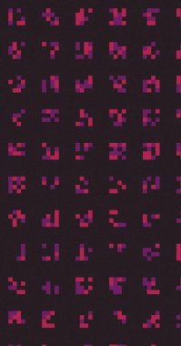 soyut renkli yarım tonlu noktalar üretken sanat arkaplan çizimleri