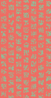 soyut renkli yarım tonlu noktalar üretken sanat arkaplan çizimleri