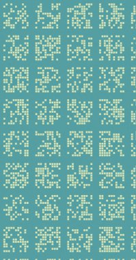 soyut renkli yarım tonlu noktalar üretken sanat arkaplan çizimleri