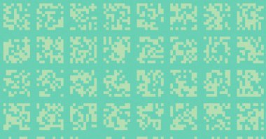 soyut renkli yarım tonlu noktalar üretken sanat arkaplan çizimleri