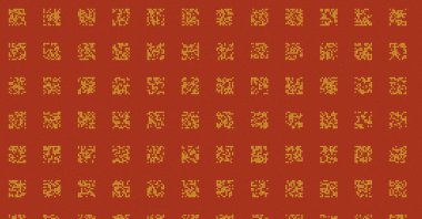 Soyut Renk Yarım Tonlama Noktaları üretken sanat arkaplanı çizimi