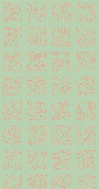 Soyut Renk Yarım Tonlama Noktaları üretken sanat arkaplanı çizimi