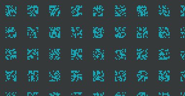 soyut renkli yarım tonlu noktalar üretken sanat arkaplan çizimleri