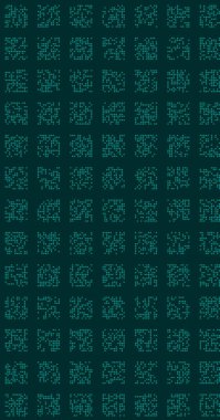 soyut renkli yarım tonlu noktalar üretken sanat arkaplan çizimleri