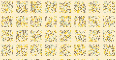 soyut renkli yarım tonlu noktalar üretken sanat arkaplan çizimleri