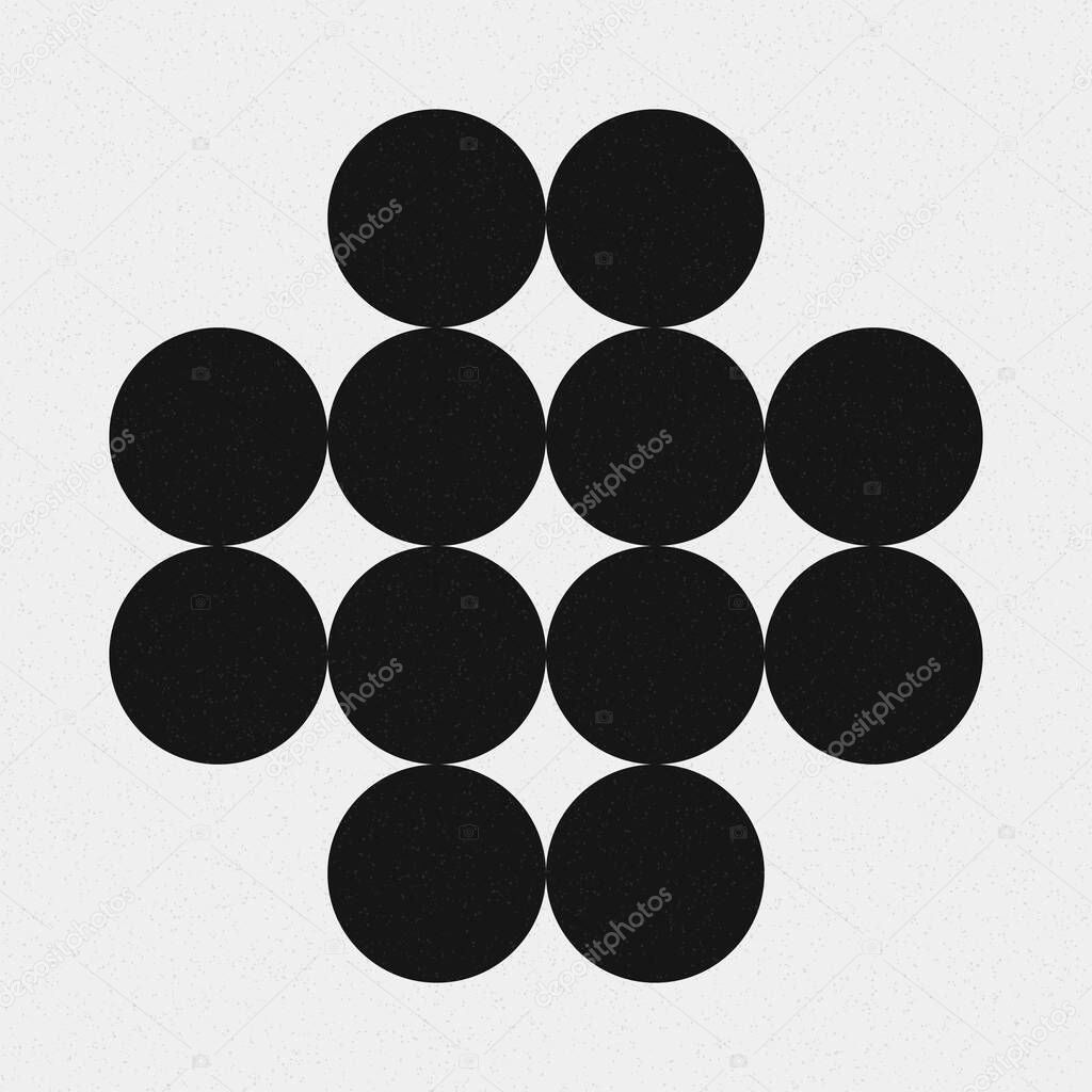 Abstract black Dots geometric background vector illustration