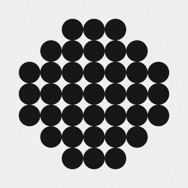 Siyah noktalı soyut desen