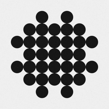 Siyah noktalı soyut desen