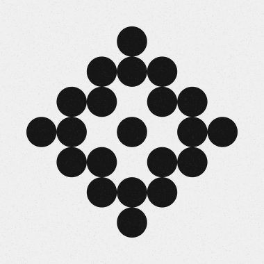 Siyah noktalı soyut desen