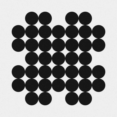 Soyut çapraz desenli logo üretken hesaplama sanatı çizimi