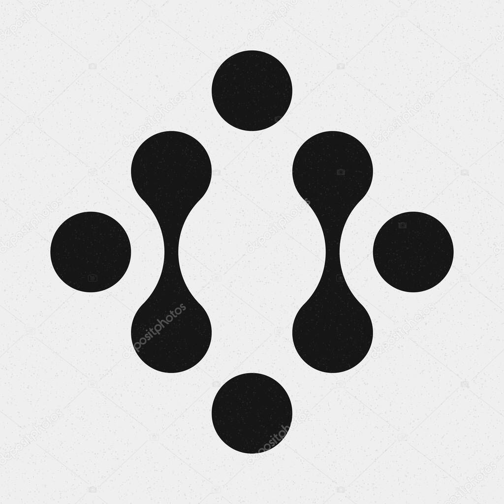 Abstract Cross Pattern Dots Logo generative computational art illustration