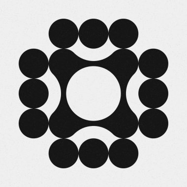 Soyut çapraz desenli logo üretken hesaplama sanatı çizimi