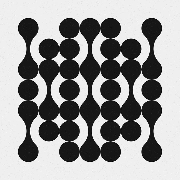 추상적 크로스 Dots Logo Generative Computative Art Illustration — 스톡 벡터