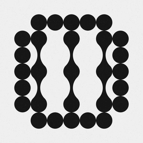 추상적 크로스 Dots Logo Generative Computative Art Illustration — 스톡 벡터