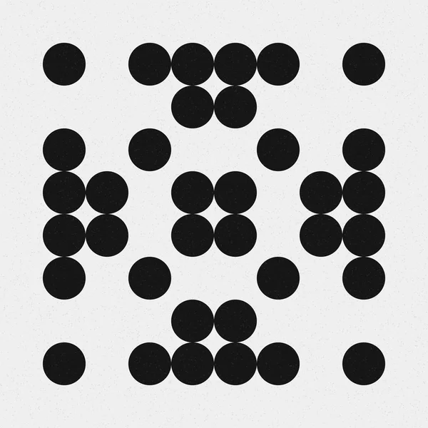 摘要模式 Dots Logo 黑白矢量图解 — 图库矢量图片