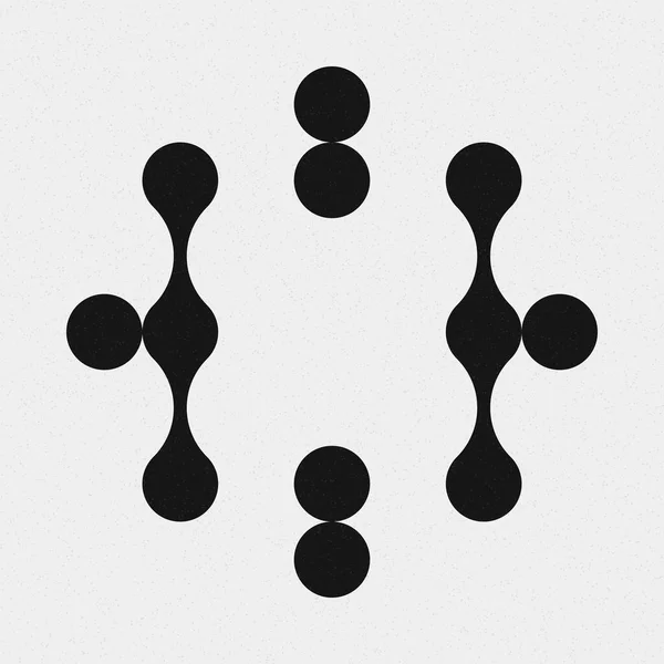 Абстрактний Хрест Крапки Логотип Генеративна Обчислювальна Мистецька Ілюстрація — стоковий вектор