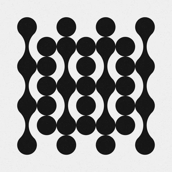 추상적 크로스 Dots Logo Generative Computative Art Illustration — 스톡 벡터