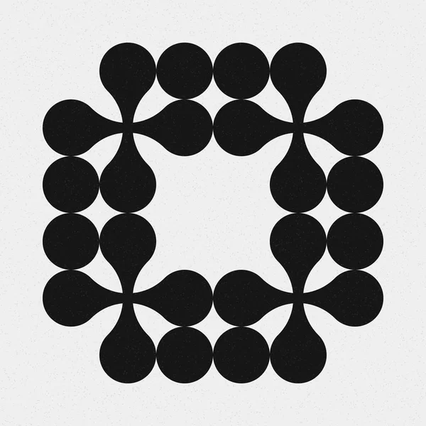 추상적 크로스 Dots Logo Generative Computative Art Illustration — 스톡 벡터