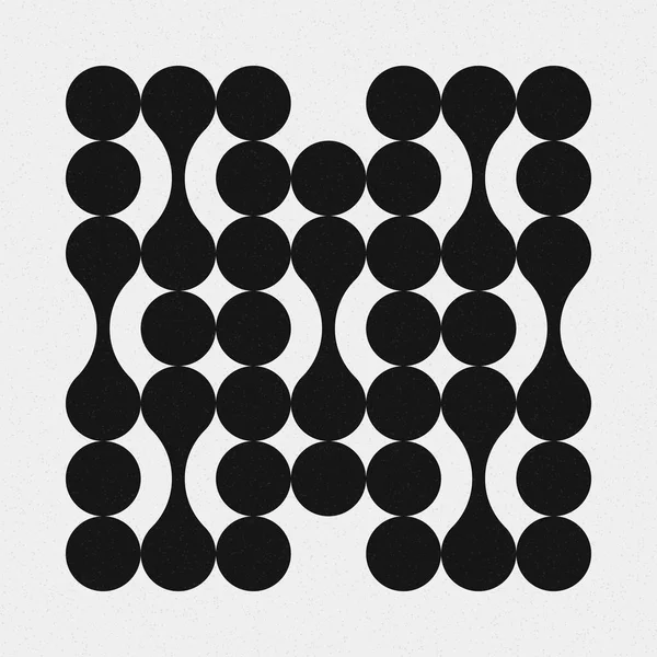 추상적 크로스 Dots Logo Generative Computative Art Illustration — 스톡 벡터