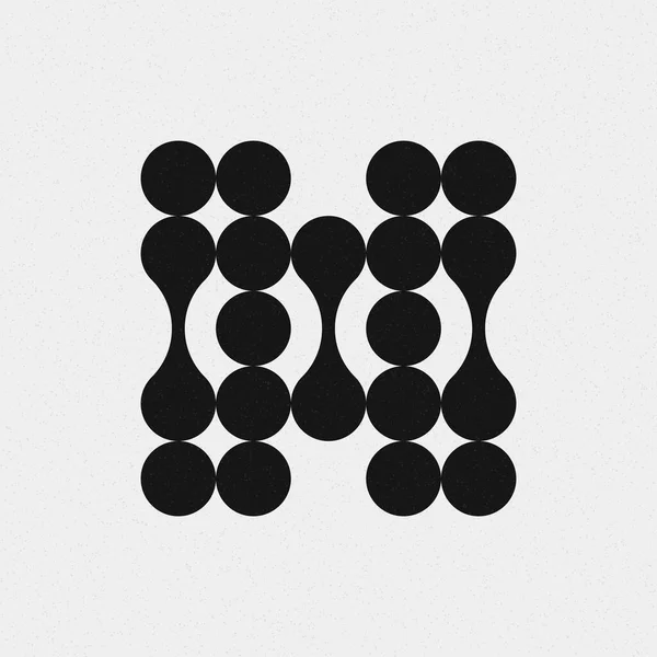 추상적 크로스 Dots Logo Generative Computative Art Illustration — 스톡 벡터