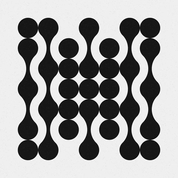 추상적 크로스 Dots Logo Generative Computative Art Illustration — 스톡 벡터