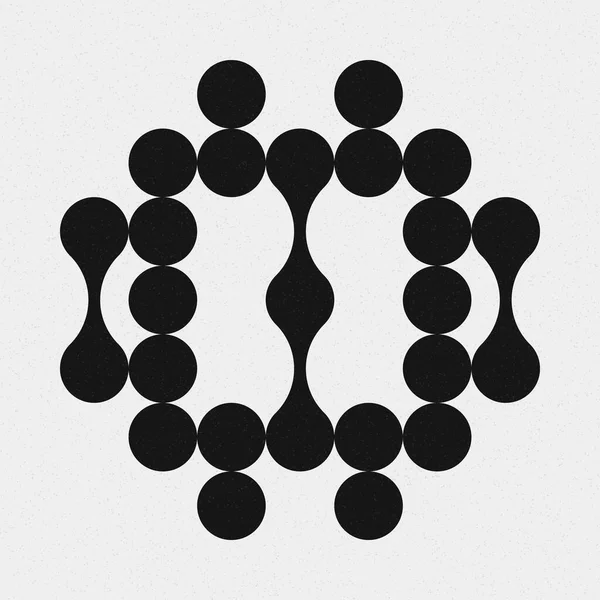 Абстрактный Рисунок Крест Точки Логотипа Генеративного Вычислительного Искусства Иллюстрации — стоковый вектор