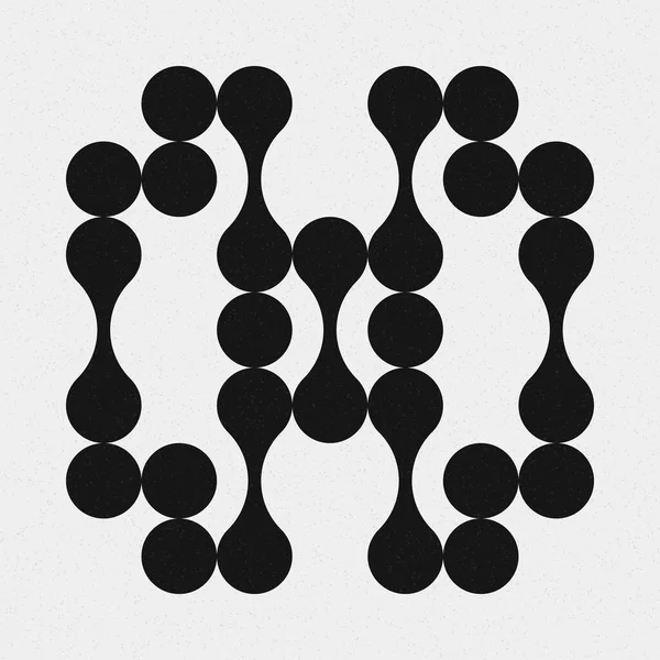 Abstraktní Křížové Tečky Logo Generativní Výpočetní Umění Ilustrace — Stockový vektor