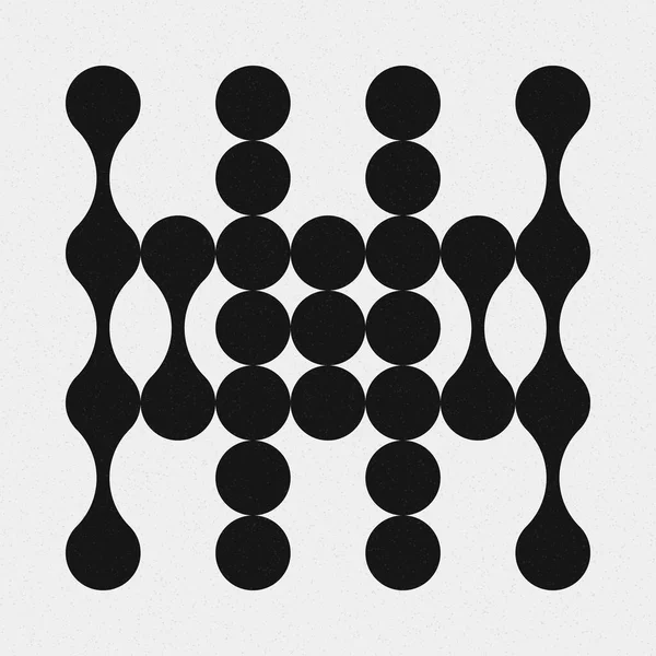 Abstrait Croix Point Logo Génératif Art Computationnel Illustration — Image vectorielle