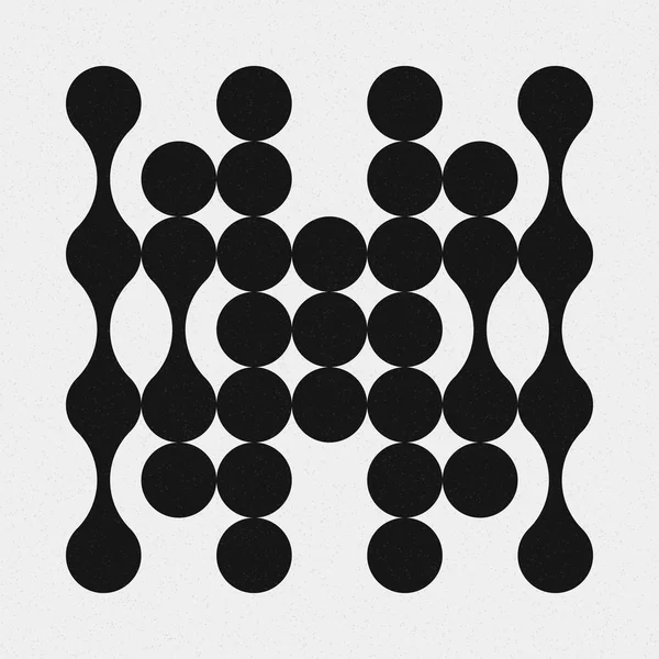 Abstraktní Křížové Tečky Logo Generativní Výpočetní Umění Ilustrace — Stockový vektor