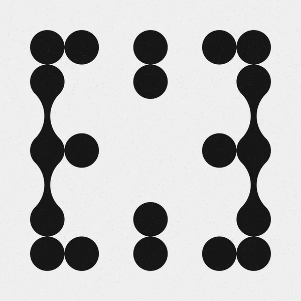 추상적 크로스 Dots Logo Generative Computative Art Illustration — 스톡 벡터