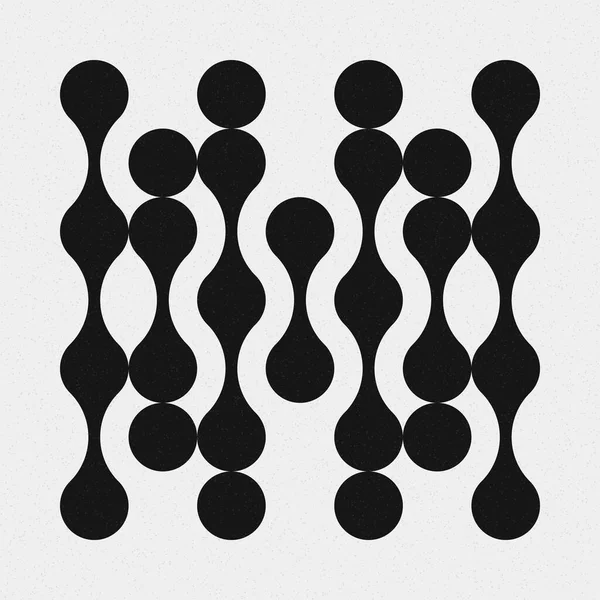 추상적 크로스 Dots Logo Generative Computative Art Illustration — 스톡 벡터