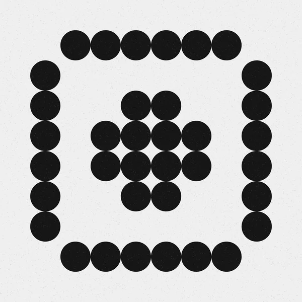 Abstrakcyjny Krzyż Wzór Kropki Logo Generatywna Sztuka Obliczeniowa Ilustracja — Wektor stockowy