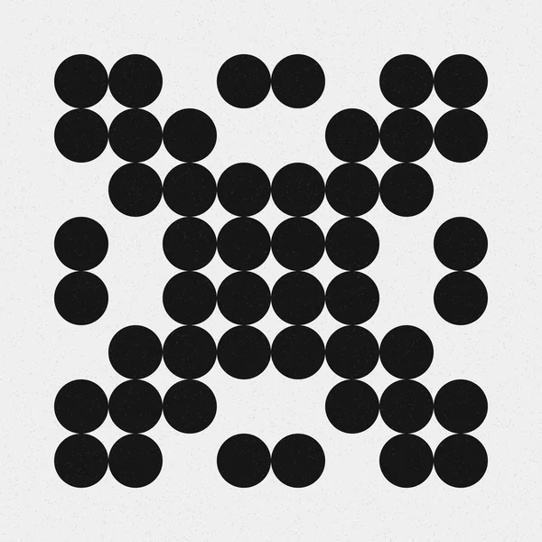 추상적 크로스 Dots Logo Generative Computative Art Illustration — 스톡 벡터