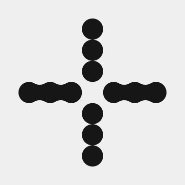 Soyut çapraz desenli logo üretken hesaplama sanatı çizimi